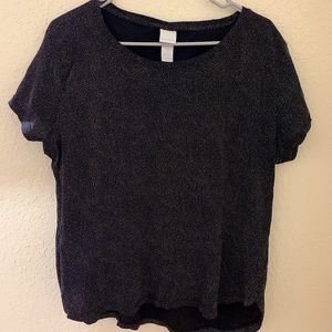 H&M black and white dot top